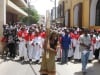 And the procession continued with faithfuls exchanging the cross every one willing to carry it.