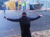 Joining the rest of the amazed South Africans and going outside to take pics in the snow.