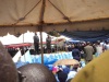 A survivor of the tragedy that claimed twelve women and left many injured moves to join friends and relatives in prayers.