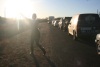 LONG WALK: The three hour queue guaranteed some party-goers would rather walk to the gate instead. Copyright: V. Smeets