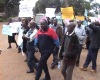 Teachers in Trans Nzoia county demonstrating over what they term being neglected by the government and said that the government have failed to honor the agreement signed in 1997.They vowed to return to work and warn those in private institutions not to go against teachers wish. (Mwangi Karanja, News24 User)