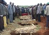 Relatives gather around in Chesirika village Kuresoi  Rift valley province during the burial of five children who were brutally murdered by their father last week. (Francis Felipe, News24 User)
