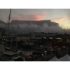 Cape Town  Table Mountain taken from V&A as clouds move in at sunset