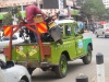 Crackdown by City Council of Nairobi askaris on motorbikes and vehicles that had been wrongly packed caught this motorcyclist unawares.  (Dennis Omido, News24)