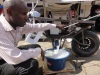 Peter Kariuki explains how a solar powered water pump works during the just concluded innovations exhibition held at KICC on Friday. Innovators hope the government will fund their projects. Kelvin Wanjohi, News24 user)