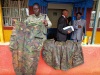 Police display some of the military attires recovered after four suspected gangsters were arrested in Nyeri. (James Kabotia, News24 user)