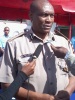 Kitale boss Kimani Mitugo addressing members of press after he received 10 toll free mobile phones donated by Airtel in collaboration with Khetia's group of Companies. The gadgets will help beef up security in the Trans Nzoia county. (Mwangi Karanja, News24 user)