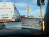 Light red again and the bus still blocking through traffic.
