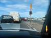 Red light and bus now blocks by through traffic.
