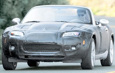 Although disguised, there is no doubt that the new MX-5 will be a stunner