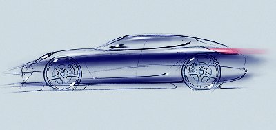 Porsche gave this drawing of the Panamera