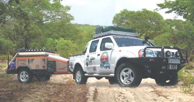 The winning prize - a fully equipped Nissan Hardbody double-cab and Conqueror Supra trailer