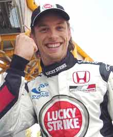 <B>Jenson Button celebrates<BR>(Alberto Pellaschiar, AP)</B>