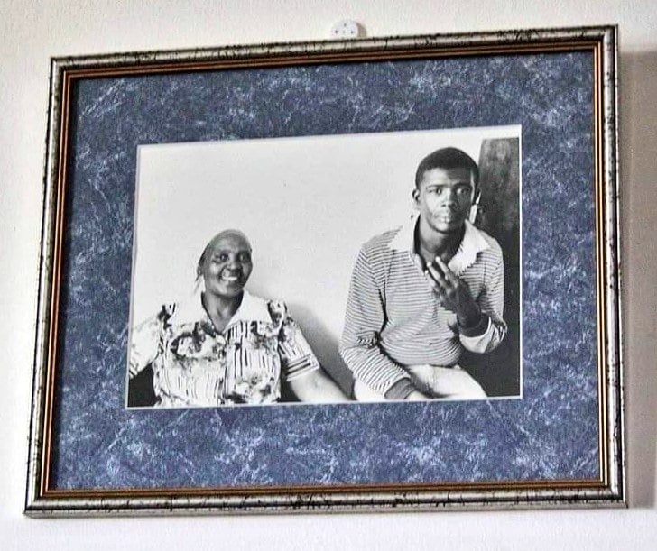 Dedanizizwe and his mother Zondeni Veronica Sobukwe. 