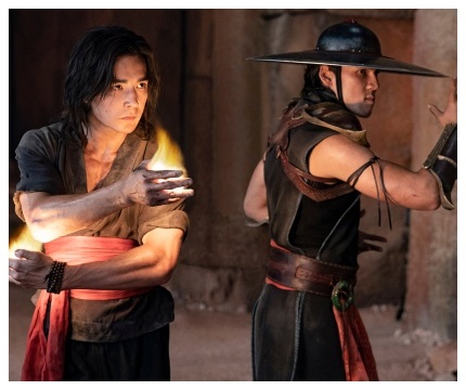 Ludi Lin (left) and Max Huang in Mortal Kombat. (PHOTO: Warner Bros. Pictures)