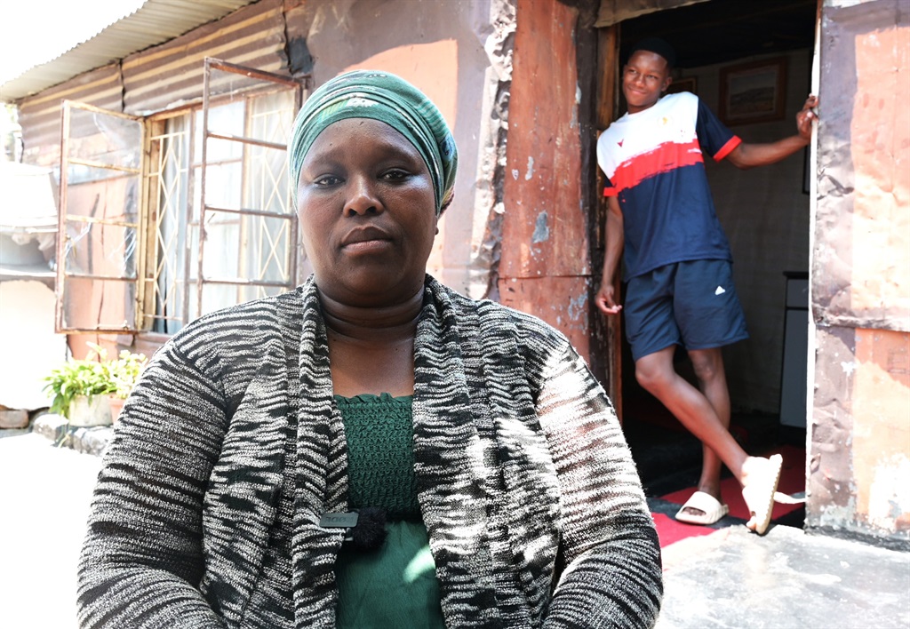 Ofentse's mother Kholiwe Mofokeng shared her joy as SA sport stars rallied to fund her son's trip. Photo by Morapedi Mashashe