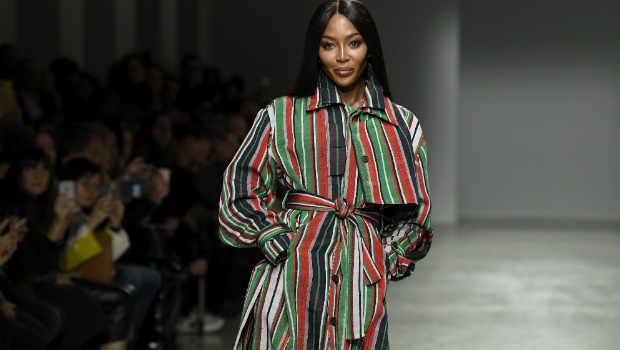 Naomi Campbell walks the runway during the Kenneth Ize show as part of the Paris Fashion Week Womenswear Fall/Winter 2020/2021. Photo by Kristy Sparow