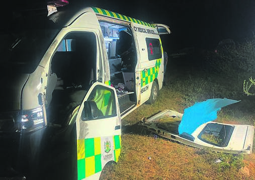 This Limpopo ambulance was hijacked on Wednesday night but was recovered after it had been stripped of its parts.