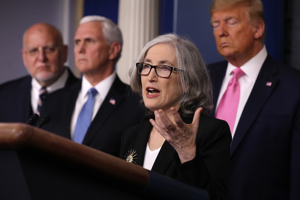 Anne Schuchat, principal deputy director for Agency for Toxic Substances and Disease Registry in the Centers for Disease Control (CDC), speaks during a news conference with CDC and Prevention Director Robert Redfield, Vice President Mike Pence and President Donald Trump in the Brady Press Briefing Room at the White House February 26, 2020 in Washington, DC. (Chip Somodevilla, Getty Images)
