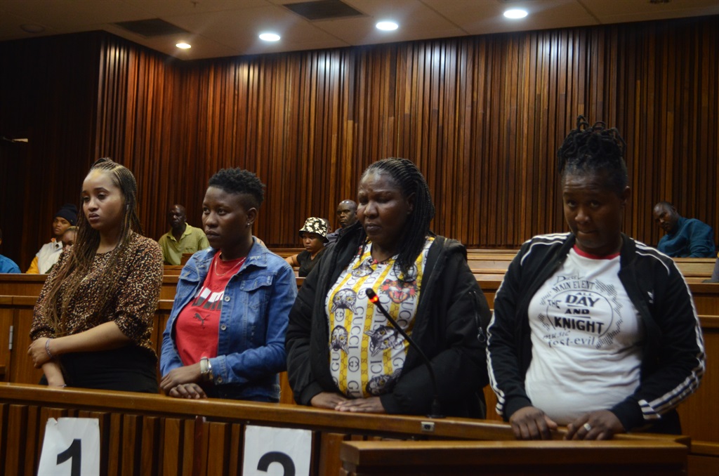 Tshegofatso Moremane, Margaret Koaile, Portia Mmola, and Gontse Tlhoele  were sentenced to five years imprisonment by the Johannesburg High Court on Thursday, 30 November. photo by Happy Mnguni
