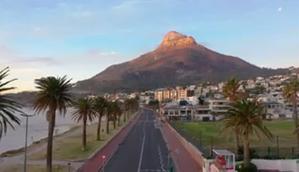 The empty streets of Cape Town amid nationwide lockdown.