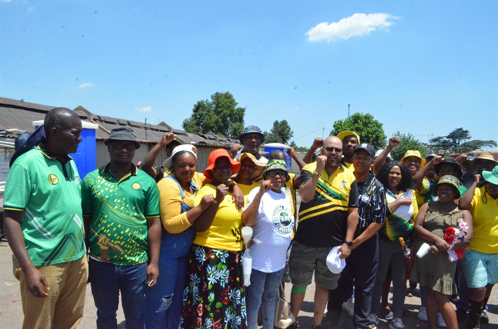 ANC leaders who were part of the Imvuselelo campaign in Ekurhuleni on Saturday. Photo by Happy Mnguni
