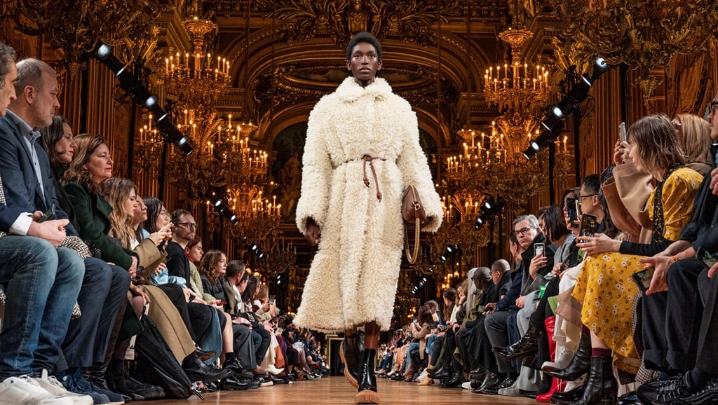 Laura Reyes walks the runway during the Stella McCartney as part of the Paris Fashion Week Womenswear Fall/Winter 2020/2021 (Photo by Peter White/Getty Images)