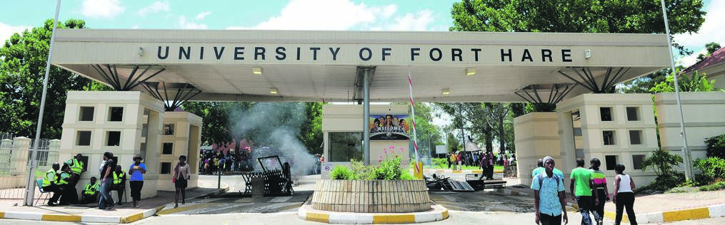 Students at the University of Fort Hare burnt tyres and blockaded the entrance to the Alice campus with wheelbarrows and various other items. Picture: Theo Jeptha