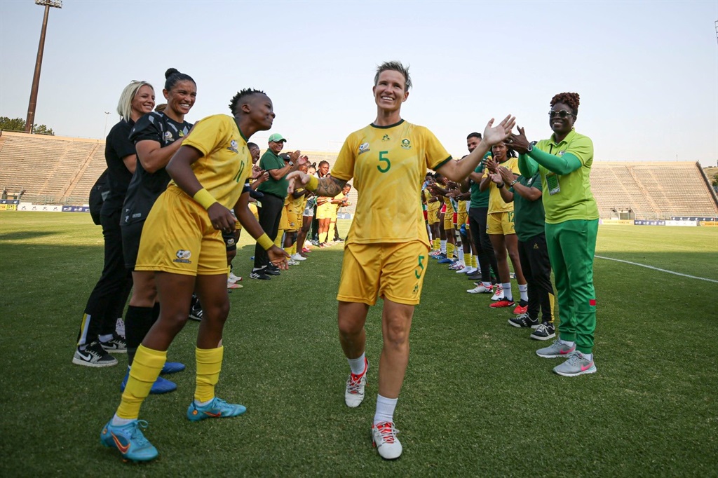 Janine van Wyk led out Banyana Banyana for the last time, as she made her historic 185th appearance during yesterday's second leg of the WAFCON qualifier against Burkina Faso at the Lucas Moripe Stadium.

