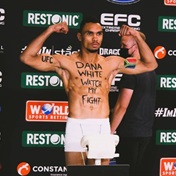 Bold move! Local champ paints body to draw UFC boss' attention: 'Dana White Watch My Fight'