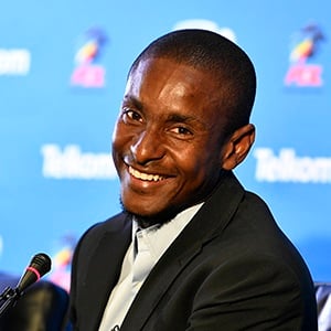 Orlando Pirates caretaker coach Rulani Mokwena during the Orlando Pirates press conference at PSL Offices on October 17, 2019 in Johannesburg, South Africa.