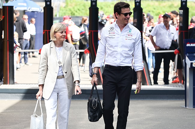 (L-R) Susie and Toto Wolff. (Getty Images)