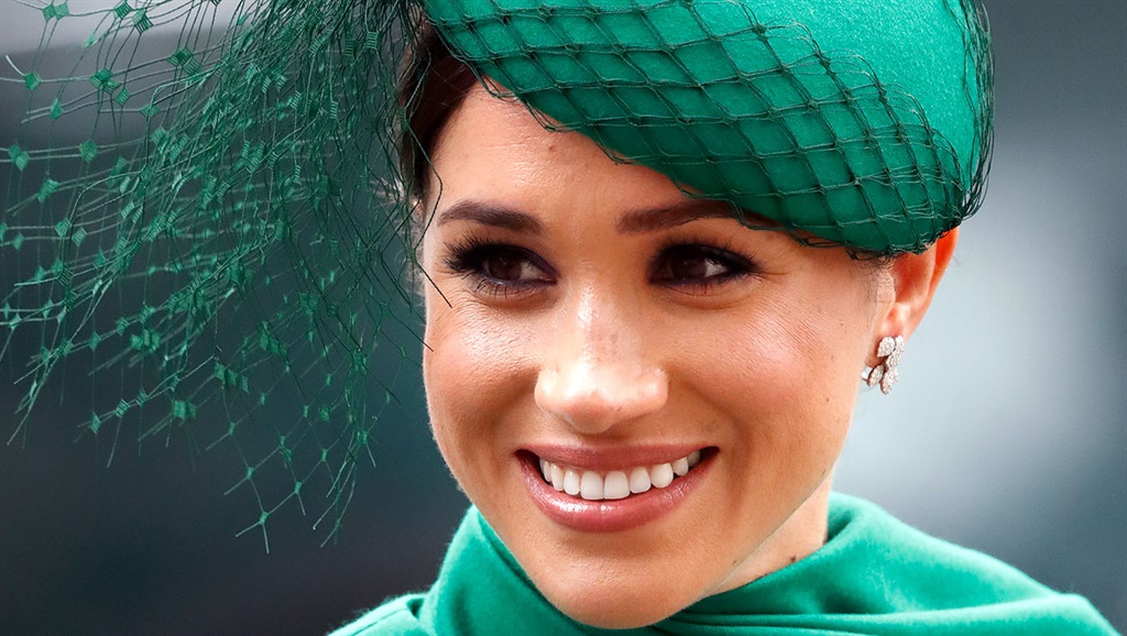 A closeup look at Meghan Markle's makeup look as she  attends the Commonwealth Day Service 2020. (Photo by Max Mumby/Indigo/Getty Images)
