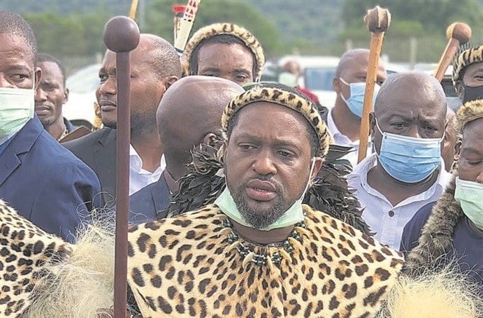 Queen Dlamini Zulu’s eldest son, Misuzulu Zulu, who has been chosen as the new Zulu king.