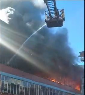 WATCH: Fire rips through factory! | Daily Sun