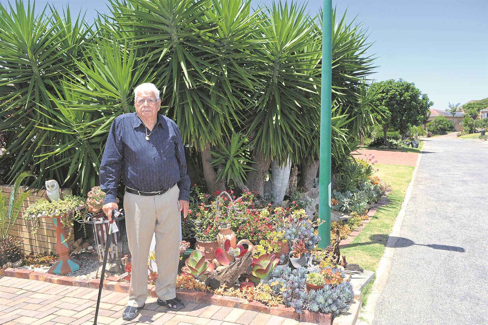 Harry Gerber (94) is the proud winner of the Eedenglen Retirement Village Garden competition.