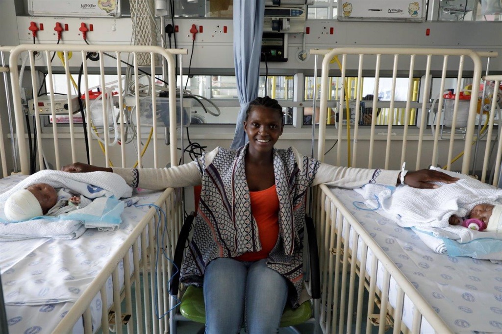 Mom Ntombikayise Tyhalisi with her separated twins