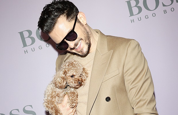 Orlando Bloom with his dog Mighty. (Getty Images)