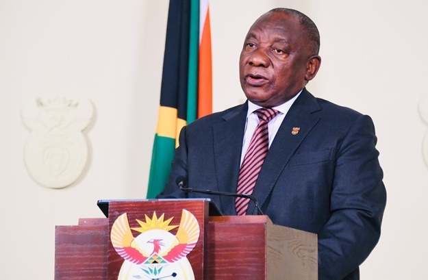 President Cyril Ramaphosa addressing the nation on the lockdown extension. (GCIS)
