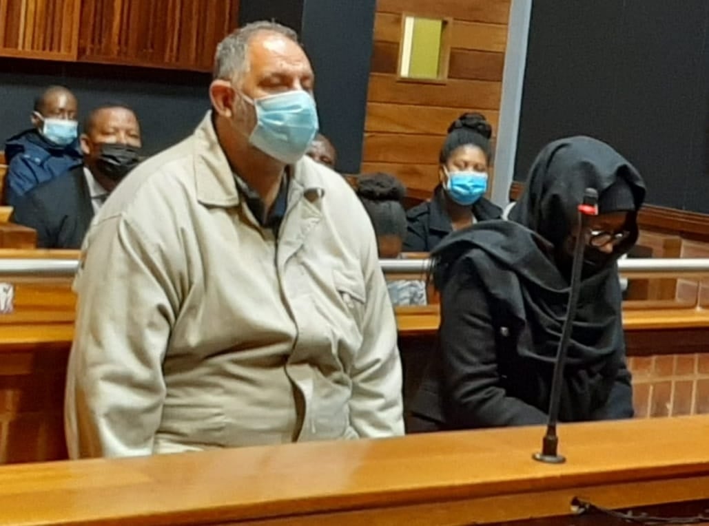 Michael Sass and Felicia Sekete in court for PPE corruption.