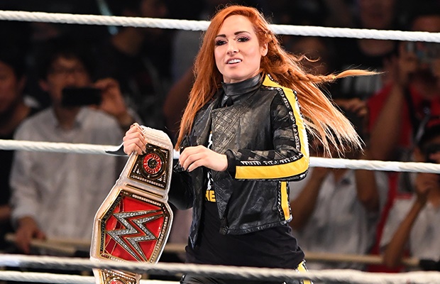 Becky Lynch enters the ring during the WWE Live Tokyo. (Getty Imagess)