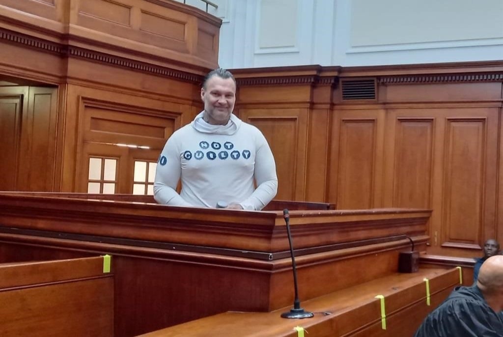 News24 | Kilian wears 'not guilty' T-shirt as he's grilled by prosecution during new bail application