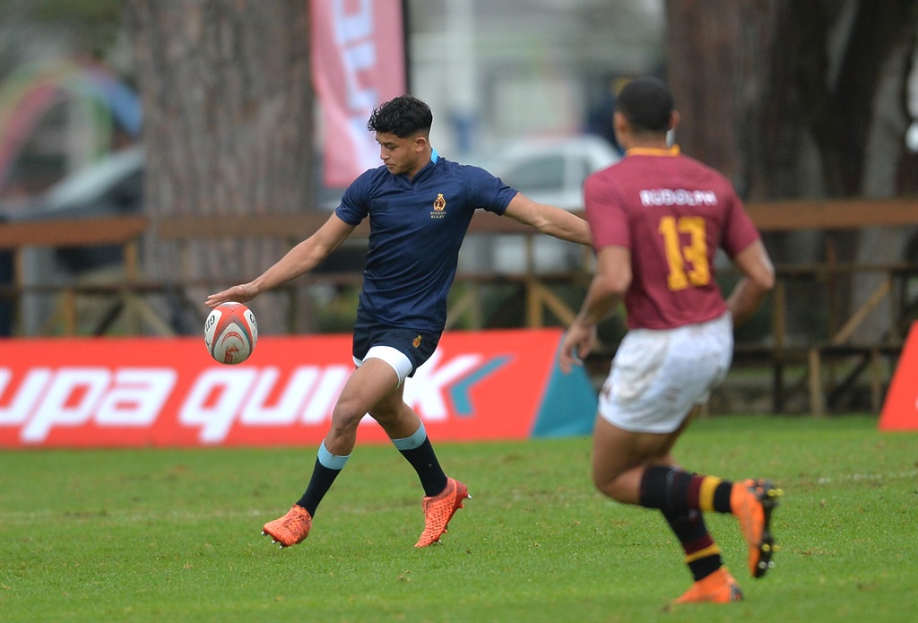 Imad Khan of Bishops (man of the match) during the Premier Interschools 2021 match between Bishops and Paul Roos on 15 May. (Photo: Ashley Vlotman/Gallo Images)