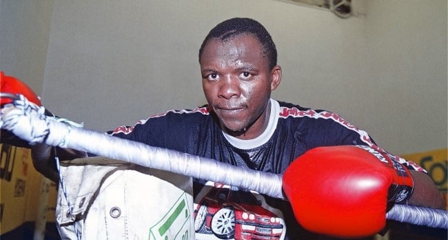 South African boxing legend, Dingaan Thobela, in the sparring ring. (George Mashinini/Media24)