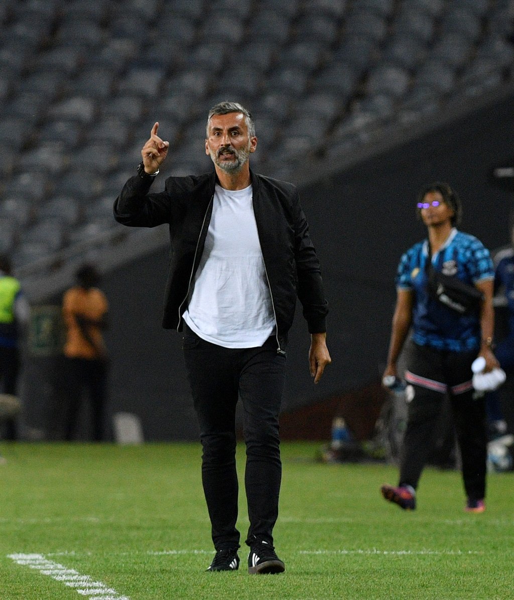Jose Riveiro head coach  of Orlando Pirates during the DStv Premiership 2023/24 match between Orlando Pirates and  Moroka Swallows at Orlando Stadium in Soweto on the 05 December 2023 