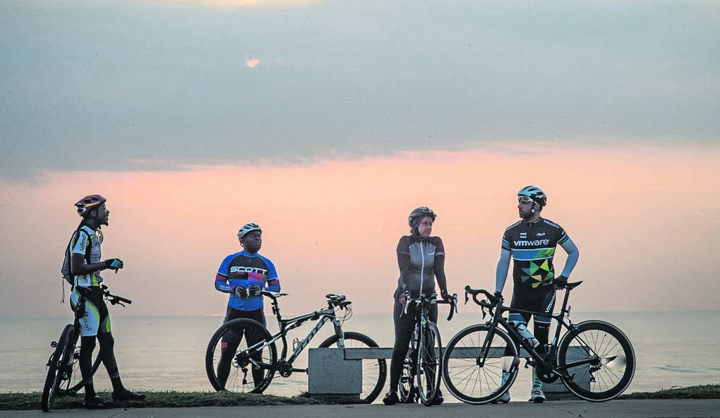 For some cyclists the lockdown has been a perfect time to raise much needed funds for charities by means of cycling around the house or to virtually participate in a race with friends.                                                  Photo:DAVID TARPEY