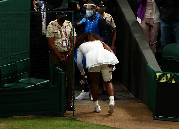 Serena Williams het haar weens ’n beenbesering aan Wimbledon onttrek.  Foto: Getty Images