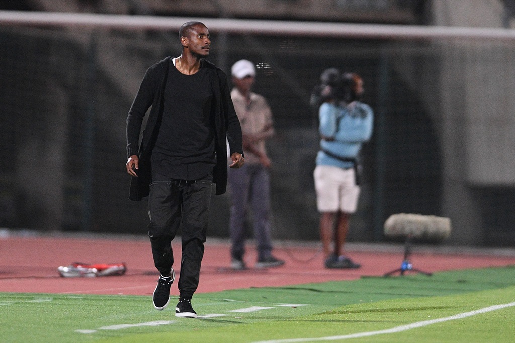 Mamelodi Sundowns head coach Rulani Mokwena during the DStv Premiership match between his team and SuperSport United at the Lucas Masterpieces Moripe Stadium on 29 November 29 in Pretoria. 