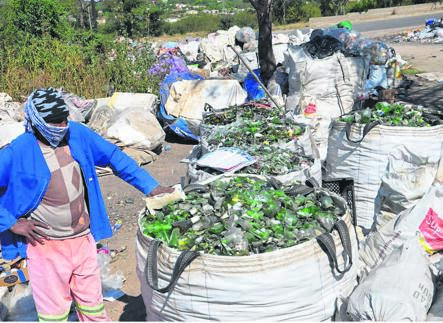 Rubbish collectors in Thulamahashe say they can’t wait to get back to work.                     Photo by Oris Mnisi