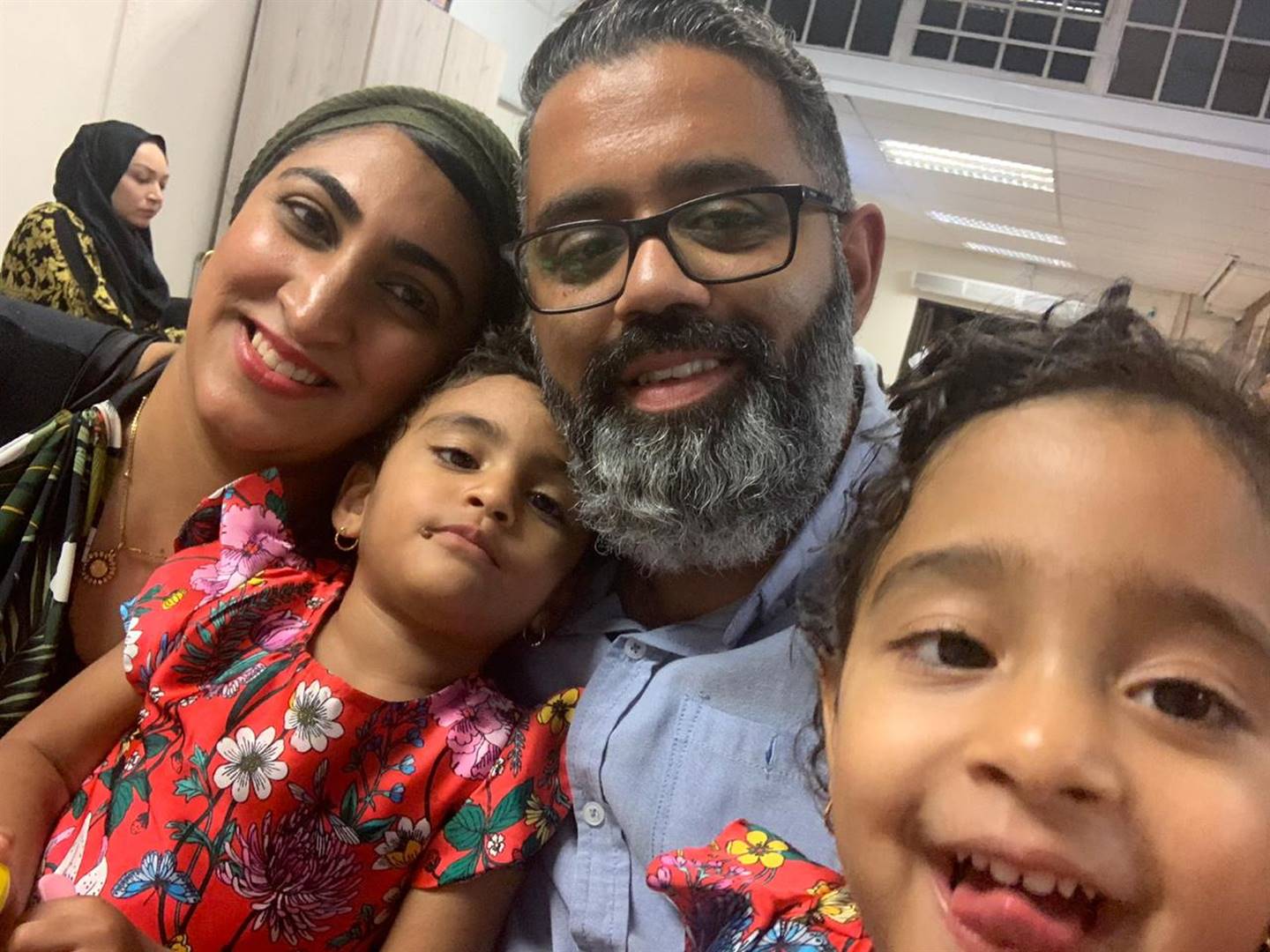 Dr Arifa Parker with her husband, Ghaliel, and twins. Picture: Supplied
